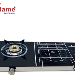 One on One Dual-function,1 Gas burner + 1 Induction cooktop Glass Manual Gas Stove-image-72