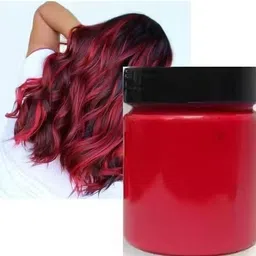 thtc Red Temporary Hair Fashion Styling Hair Cream Hair Color Wax Hair Wax , Red-picture-0