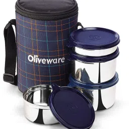 Mega | Stainless Steel | Insulated Fabric Bag | Leak Proof 4 Containers Lunch Box-image-39