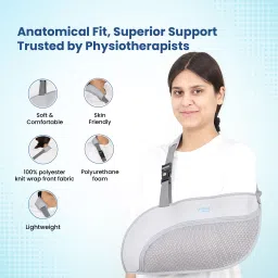 leeford Arm Sling Baggy , Comfortable Fit for Fractured Arm |Pack of 1-M Size for Hand Support image 2