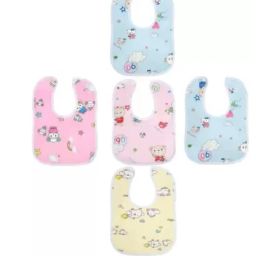 Baby Bibs Round neck Apron,Cotton bibs attached by button daily use for boy girl-14
