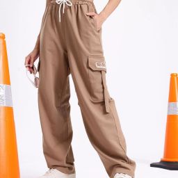 Women Solid Brown Track Pants-image-58