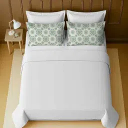 mayfair homes london White 100% Cotton Super King Bedsheet with 2 Pillow Covers-picture-40