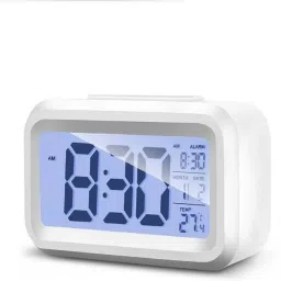 Digital White Clock-4