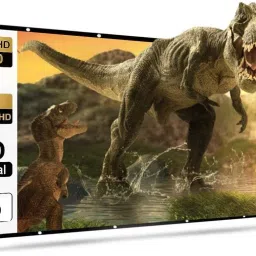 Savsol 200 inch 16:9 HD Projector Screen, Anti-Crease Foldable Portable, white matt Projector Screen (Width 174 cm x 100 cm Height)-37