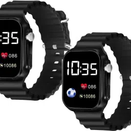 New Combo Black Ultra Strap Design Look Like a Smart Watch Digital Watch - For Boys & Girls DA93-image-58