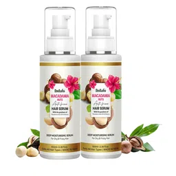 INDALO Pack Of 2 Macadamia Nuts Oil & Hibiscus Anti-Frizz Hair Serum - 200 ml-43