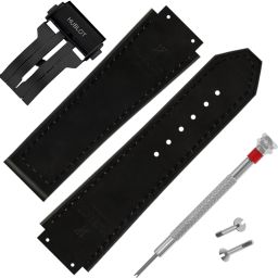 DBLACK [HLS-OPN3] Compatible Band for Hublot Watches, With Lock & Tools, Premium 25 mm Genuine Leather Watch Strap-image-23