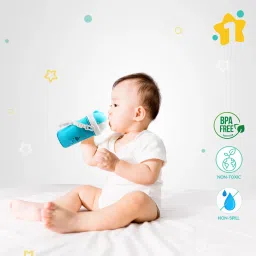 1st step Matte BPA Free Polypropylene Soft Straw Baby Sipper Cup with Twin Handle- 360ml image 3