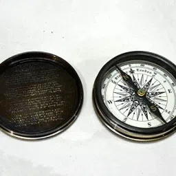 Vintage 3" Brass Compass Compass-picture-23