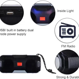 GUGGU Bluetooth Speaker Support Card/FM Aux/SD 5Hrs Playtime With Stereo Sound X433 10 W Bluetooth Laptop/Desktop Speaker image 3