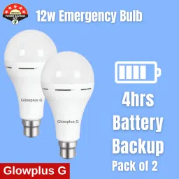 Fast-Charging 12W Emergency Bulbs – Pack of 2 3 hrs Bulb Emergency Light-17