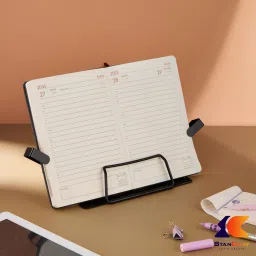 stancray sleek metal book and iPad holder combines functionality with modern design stand Metal Open Book Shelf image 4
