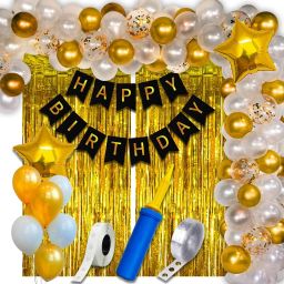 Printed Birthday Decoration Items Pack 63 Balloon Birthday Celebration, Anniversary Love Balloon-image-14