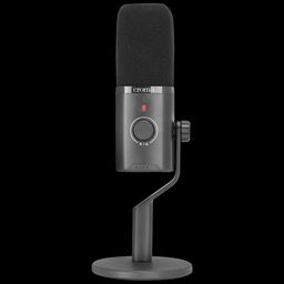Croma USB, XLR & 3.5 Jack Wired Microphone with Touch Mute Button (Black)-0