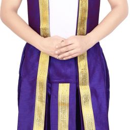 PRIYAKANT SAFAWALA PURPLE PESHWAI DHOTI SET Solid Men Dhoti-image-21