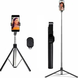 GETGETO 170cm Long Selfie Stick Tripod with Remote for Video Calls & Photography Tripod Kit-image-3