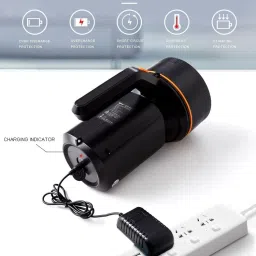 idoleshop Long Range Emergency Search Torch Light 50W With Lithium Battery High Long Range (Range 2 Km.) Torch image 5