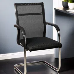 Chair Office Chair Visitor Study Reception Chair with arm Rest with Steel Frame Leatherette Office Visitor Chair-image-40