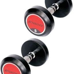 10 kg Rubber Coated Professional Round Dumbbells 5KG (Pack of 2) Home Gym Combo-14