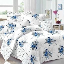 180 TC Microfiber King 3D Printed Flat Bedsheet-21