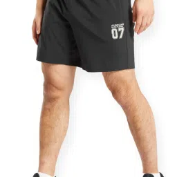 Solid Men Black Sports Shorts-picture-16