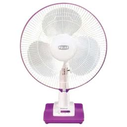 POLAR Annexer 400mm 3 Blade Thermal Overload Protector Table Fan (Silent Operation, White & Mauve)-image-7