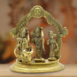 PujaNPujari Gold-Toned Ram Darbar Murti-image-13