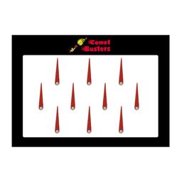Comet Busters 10 Pcs Embellished Reusable Designer Bindis - Red-16