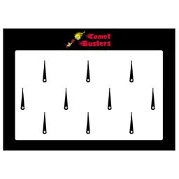 Comet Busters 10 Pcs Embellished Reusable Designer Bindis - Black-35