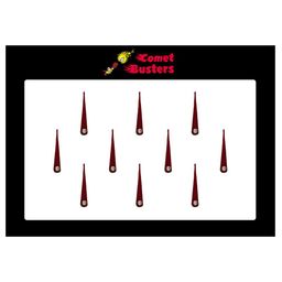 Comet Busters 10 Pcs Embellished Reusable Designer Bindis - Burgundy-14