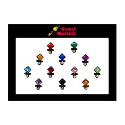 Comet Busters 12 Pcs Embellished Reusable Designer Bindis - Multicoloured-10