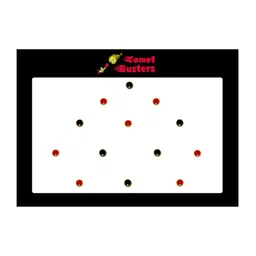Comet Busters 13 Pcs Embellished Reusable Designer Bindis - Black & Red-54