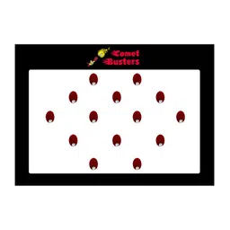 Comet Busters 14 Pcs Embellished Reusable Oval Bindis - Maroon-9