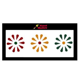 Comet Busters 36 Pcs Reusable Designer Bindis - Green & Red-21