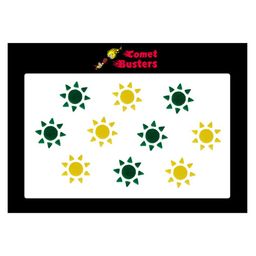 Comet Busters 10 Pcs Green & Yellow Sun-Shaped Bindi-5