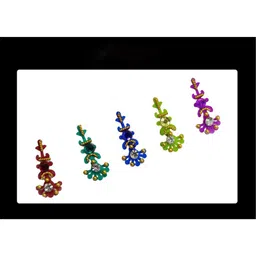 Comet Busters 5 Pcs Multicoloured Stone Studded Bindi image 2