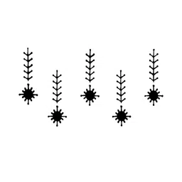 Comet Busters 5 Pcs Black Floral Shaped Solid Bindi image 2