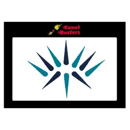 Comet Busters 10 Pcs Reusable Designer Bindis - Blue image 2