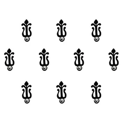 Comet Busters 10 Pcs Embellished Reusable Designer Bindis - Black image 3