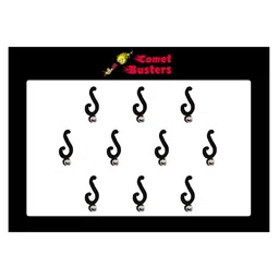Comet Busters 10 Pcs Embellished Reusable Designer Bindis - Black image 3