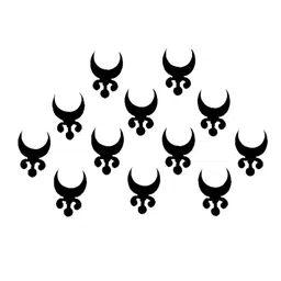 Comet Busters 12 Pcs Reusable Designer Bindis - Black image 3