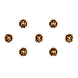 Comet Busters 7 Pcs Beaded Reusable Designer Bindis - Maroon & Gold-Toned image 2