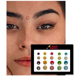 Comet Busters 20 Pcs Embellished Reusable Designer Bindis - Multicoloured image 3