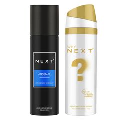NEXT CARE Arsenal & Why Set Of 2 Odour Control Body Deodorant - 150 ml & 200 ml image 5