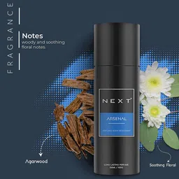 NEXT CARE Set Of 2 Arsenal- 150 ml & Gentlemen Perfumed Body Deodorant- 120 ml image 2
