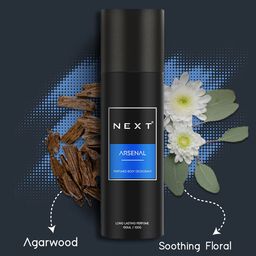 NEXT CARE Set Of 2 Arsenal- 150 ml & Spicy Red Perfumed Body Deodorant- 120 ml image 4