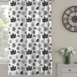 OASIS Grey and White Floral Printed Window Curtain-picture-16