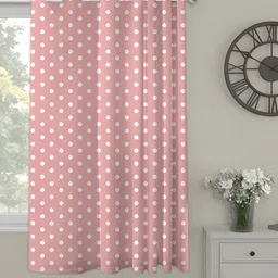 OASIS Pink & White Geometric Printed Window Curtain-image-97
