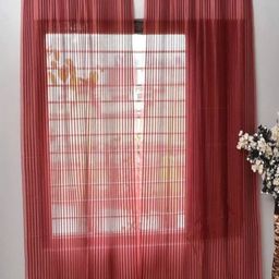 GULISTAAN Maroon Set of 2 Sheer Window-image-54